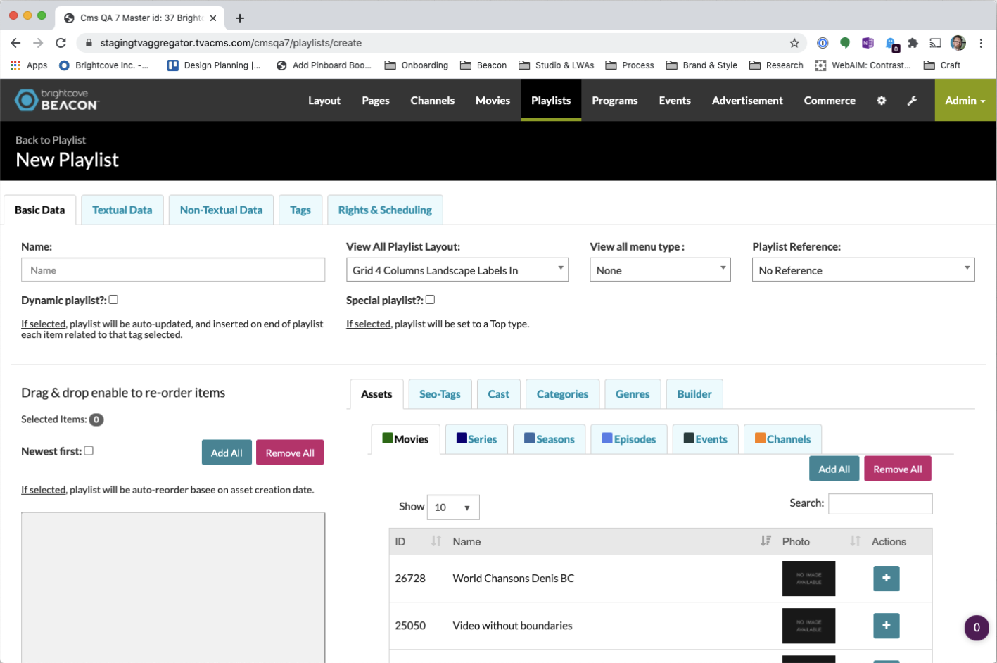 Beacon Classic Playlist screen