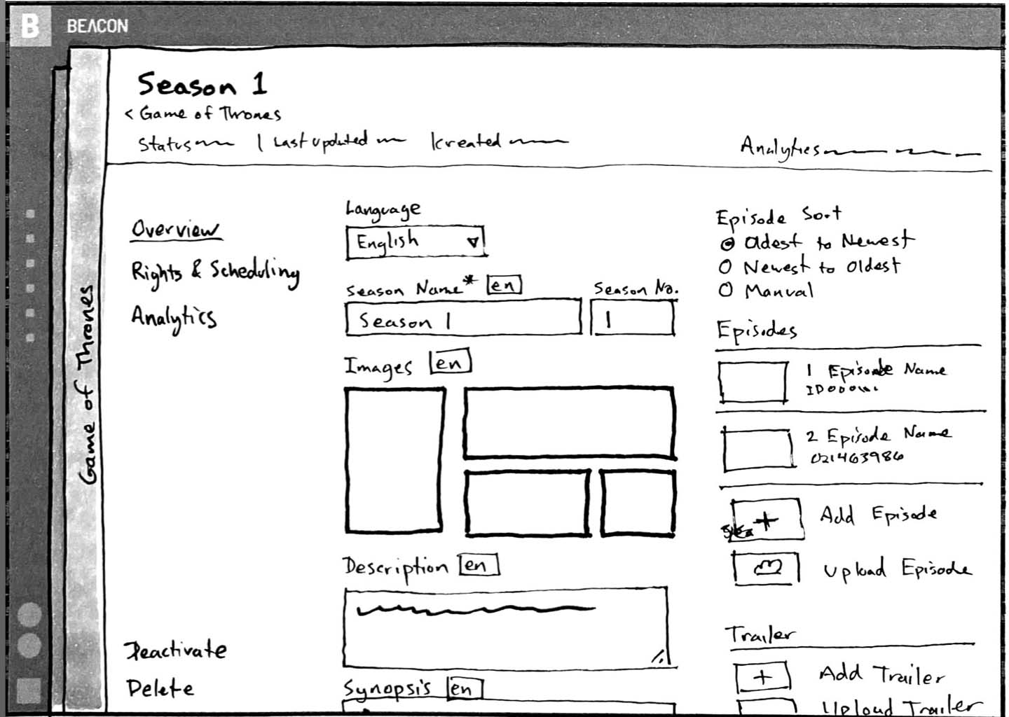 Season screen sketch
