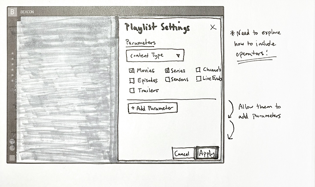 Playlist parameters sketch